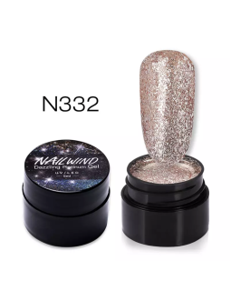 Гель для дизайна Nailwind dazzling platium gel 5ml №332