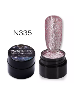 Гель для дизайна Nailwind dazzling platium gel 5ml №335