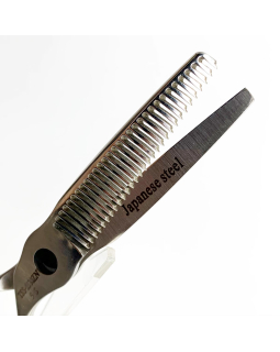 TSS-5530ZN 5.5	"Suntachi" (ножницы парикмахерские, [127] Black Stars Line, size 5.50", филировочные)-foto3