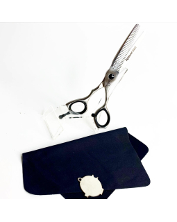 TSS-5530ZN 5.5	"Suntachi" (ножницы парикмахерские, [127] Black Stars Line, size 5.50", филировочные)