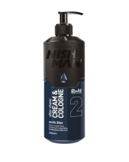 2 Крем после бритья NISHMAN 02 AFTER SHAVE CREAM COLOGNE 2IN1 arctic blue 200 мл
