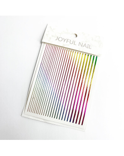 Наклейки мульти Joyful nail полосочки