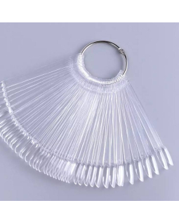 Типсы прозрачные на кольце овал