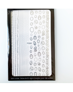 Наклейки Nail sticker f550 белый