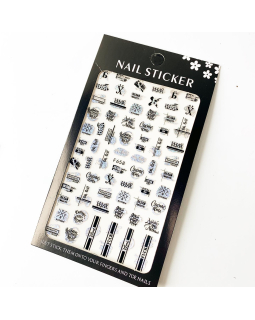 Наклейки Nail sticker f658 ч/с