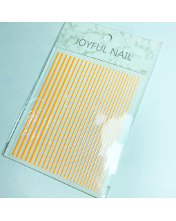 Наклейки оранж полоски Joyful nail
