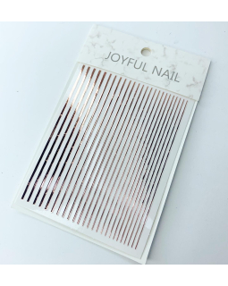 Наклейки медные полоски Joyful nail