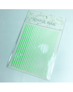 Наклейки салат полоски Joyful nail