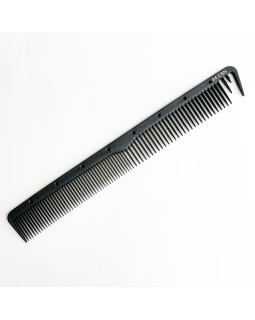 CO-64-CBN Расческа "PROFI line"(CO-CBN-64,Carbon,комбинированная,средняя с крючком)