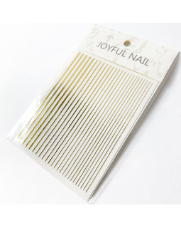 Наклейки золотые полоски Joyful nail